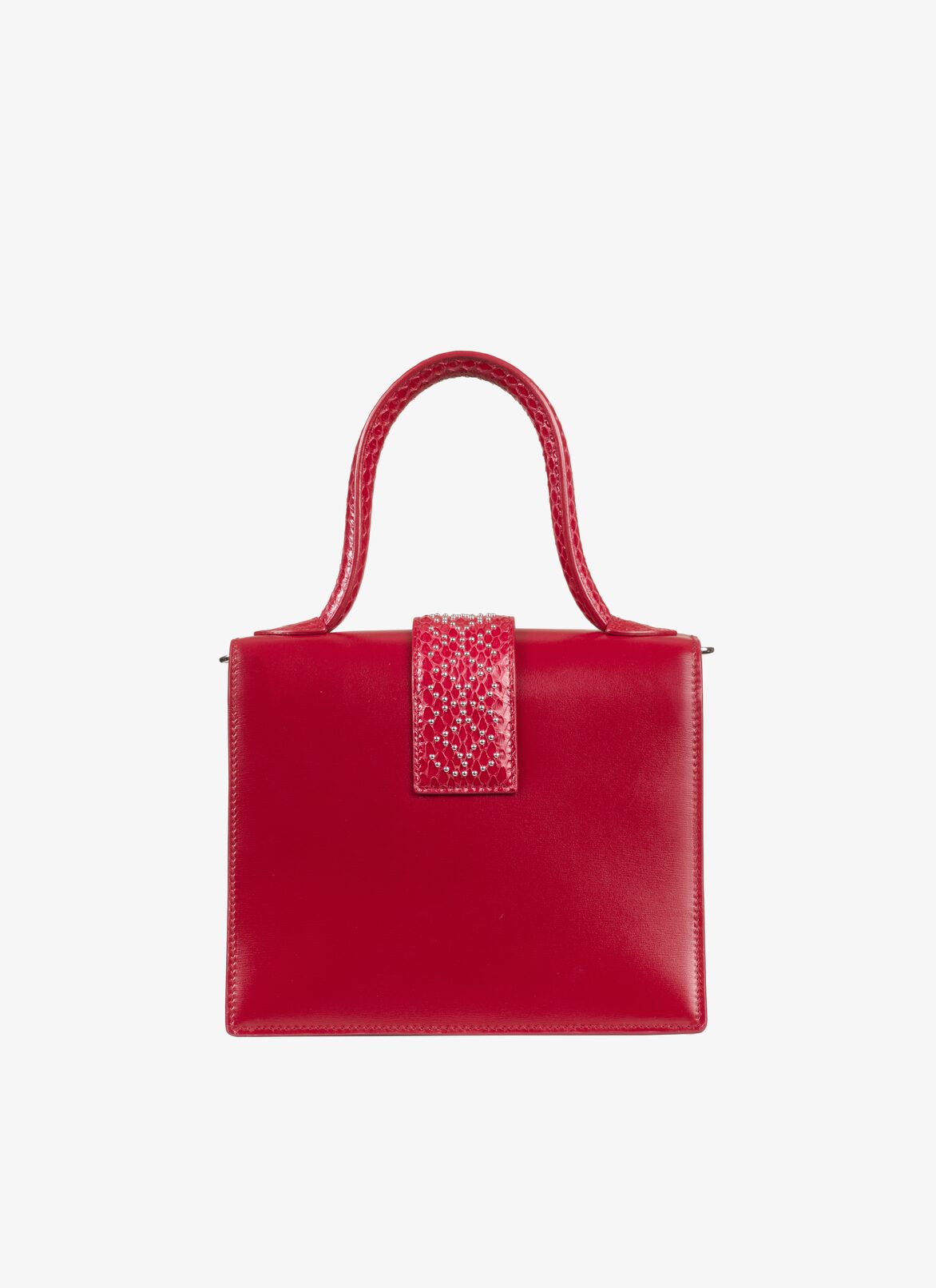 LEONIE SMALL CL+PATTE ELA.CLOU ARABESQ LAQUE ALAÏA ROUGE LAQUÉ  LEONIE SMALL CL+PATTE ELA.CLOU ARABESQ LAQUE